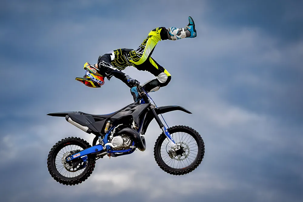 Salto freestyle motocross